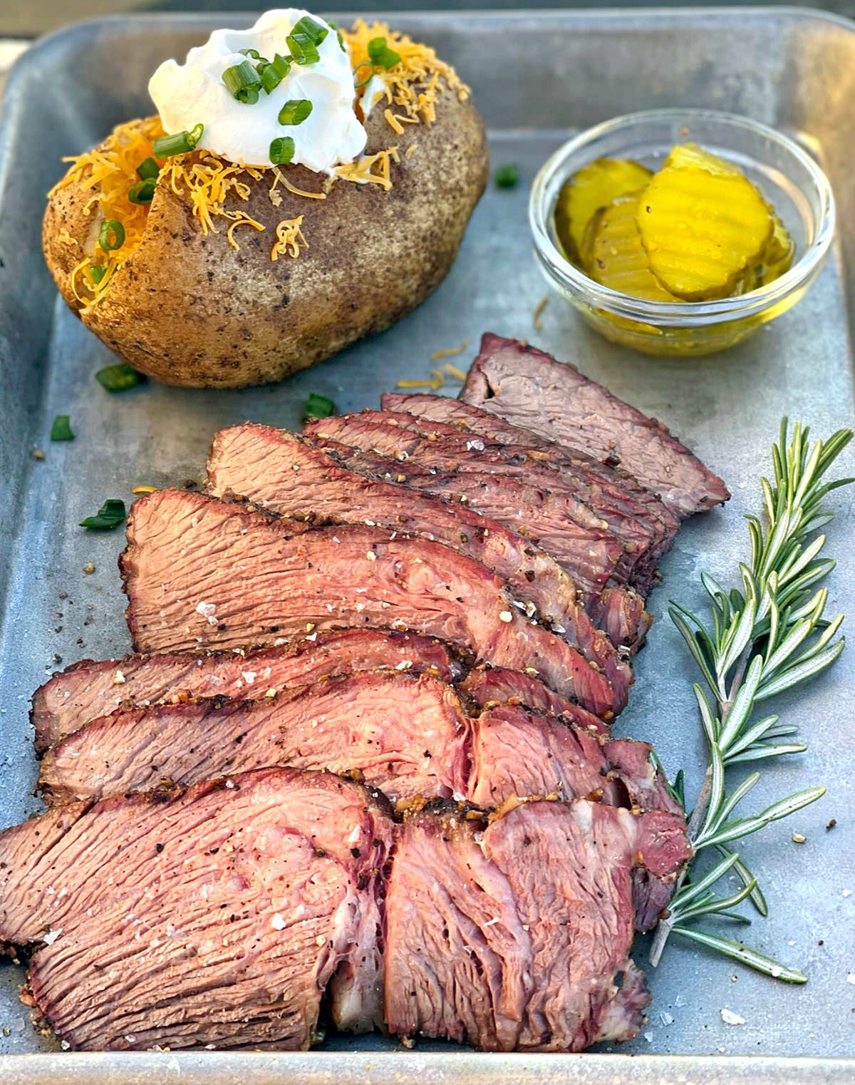 Slices of chuck roast.